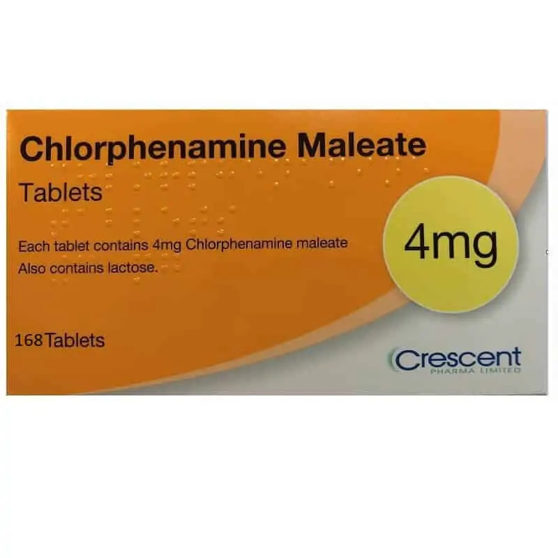 Chlorphenamine 4mg 168 Tablets