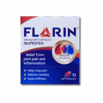 Flarin 200mg Ibuprofen 12 Soft Capsules